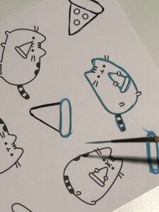 pusheen color book page