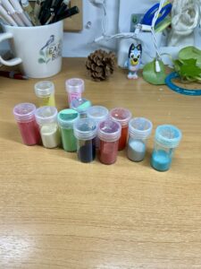 Tubes of custom created paint colors