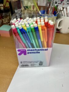 box of Target brand mechanical pencils
